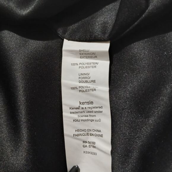 Kensie XS Sleeveless Fit & Flare Fully Lined Black Abstract Print Dress - Picture 16 of 16